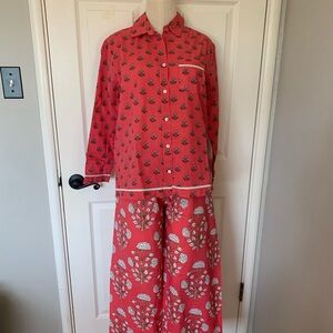Ro’s Garden Floral Red Pajama Set